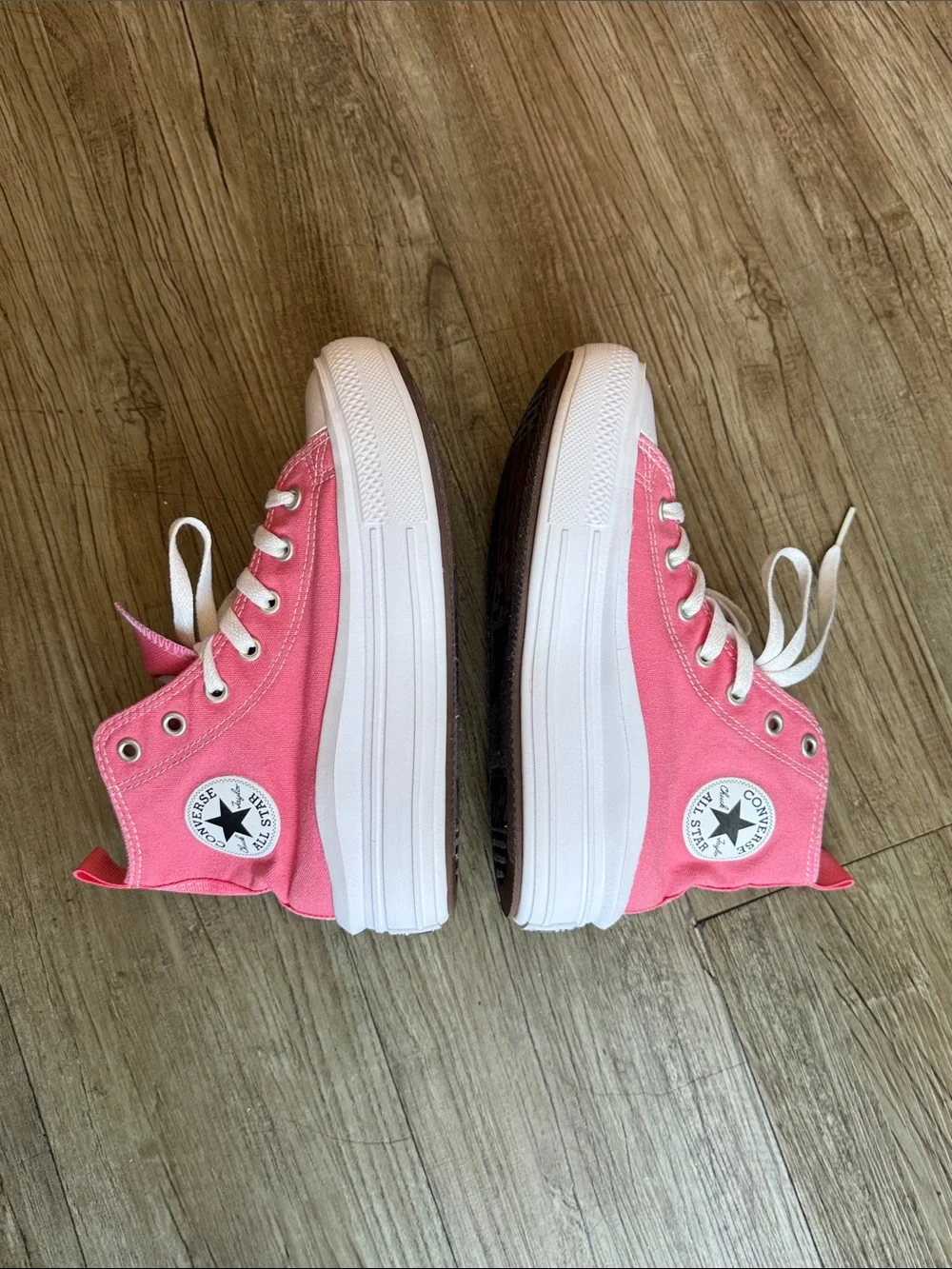 Kids Pink High-Top Converse Canvas Sneakers